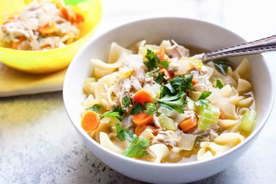 Easy Rotisserie Chicken Noodle Soup