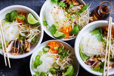 Vietnamese Noodle Bowls with Chicken