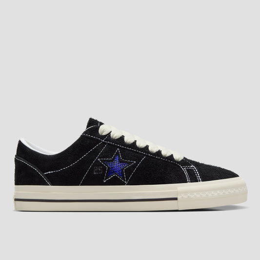 Converse Cons x Quartersnacks One Star Pro Ox Skate Shoes Black / Egret / Hyper Blue