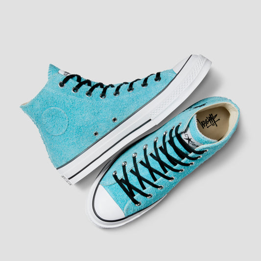 Converse X Stussy Chuck 70 Hi Skate Shoes Sky Blue