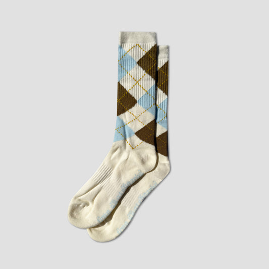 Frog Argyle Socks Cream