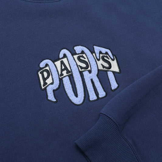 PassPort Bulb Logo Chenille Crew Navy