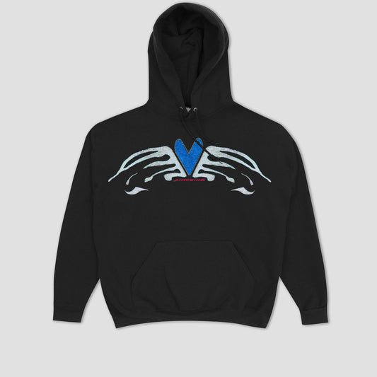 Limosine Heart Wings Hood Black