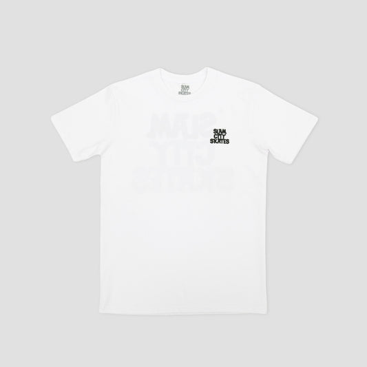 Slam City Skates Classic Scale Logo T-Shirt White