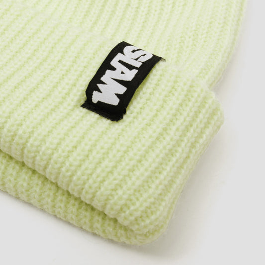 Slam City Skates Cable Beanie Lime