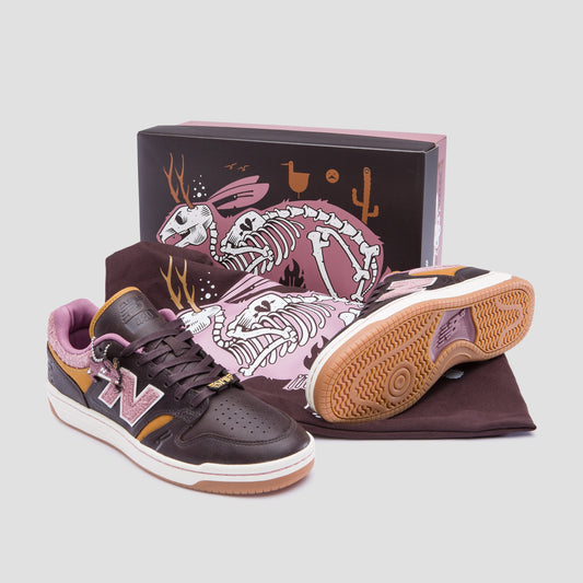 New Balance X Jeremy Fish X 303 Boards 480 Skate Shoes Brown / Pink