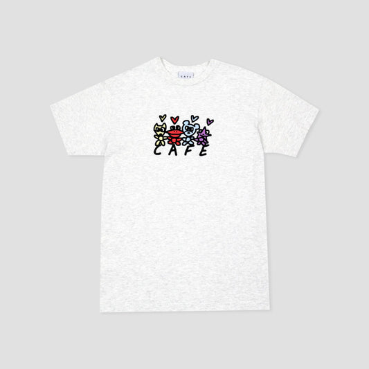 Skateboard Cafe Pals T-Shirt Ash Heather