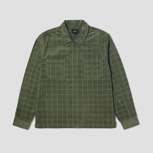 HUF Trenton Zip Shacket Olive