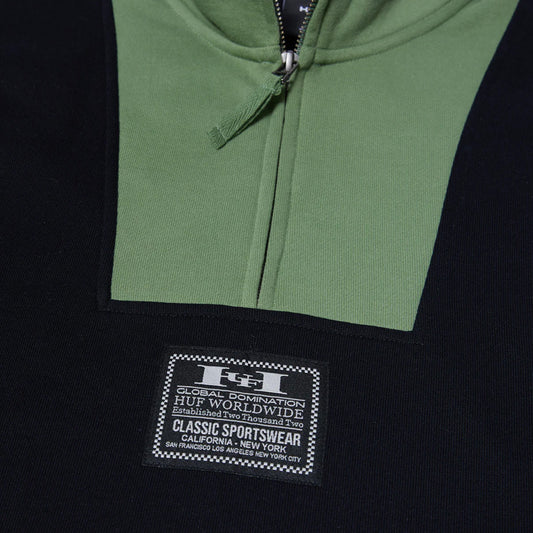 HUF Harrison 1/4 Zip Fleece Black