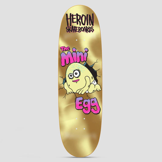 Heroin 8.38 Mini Egg Skateboard Deck Gold