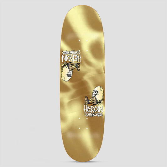 Heroin 9.25 Symmetrical Egg Skateboard Deck Gold