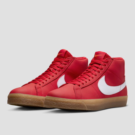 Nike SB Zoom Blazer Mid Skate Shoes University Red / White / White