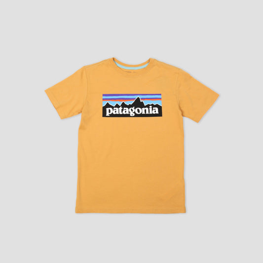 Patagonia Kids Regenerative Organic Certified Cotton P-6 Logo T-Shirt Dried Mango