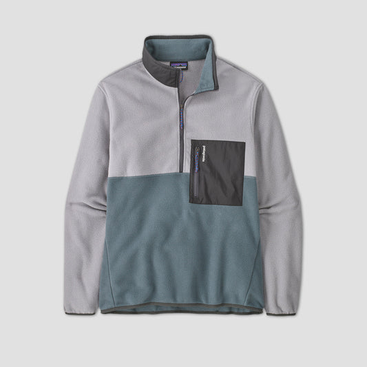 Patagonia Microdini 1/2 Zip Fleece Pullover Nouveau Green / Salt Grey