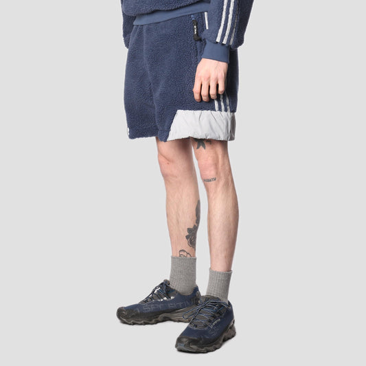 adidas X Blondey Sherpa Shorts Mineral Blue / Reflective Silver