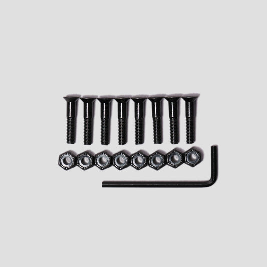 Slam City Skates 1 Inch Allen Skateboard Bolts Black