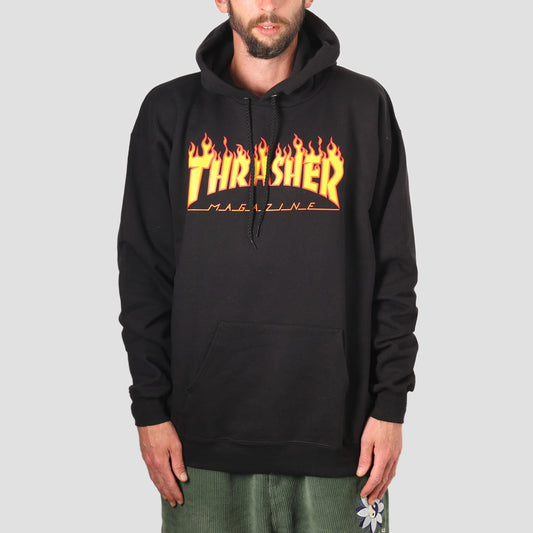 Thrasher Flame Logo Hood Black