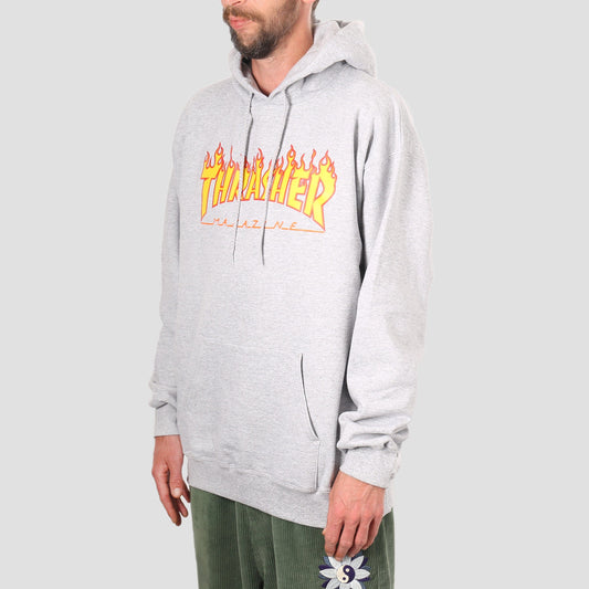 Thrasher Flame Logo Hood Heather