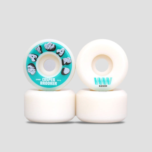 Wayward 53mm 101A Casper Brooker Funnel Pro Wheels White / Teal