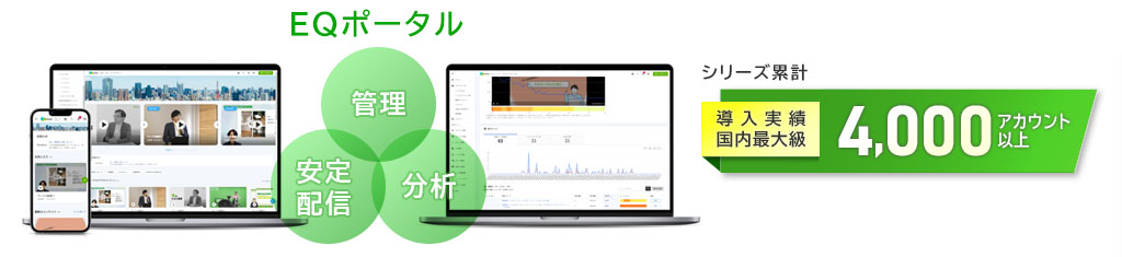 EQポータル（J-Stream Equipmediaポータル機能）シリーズ累計導入実績国内最大級