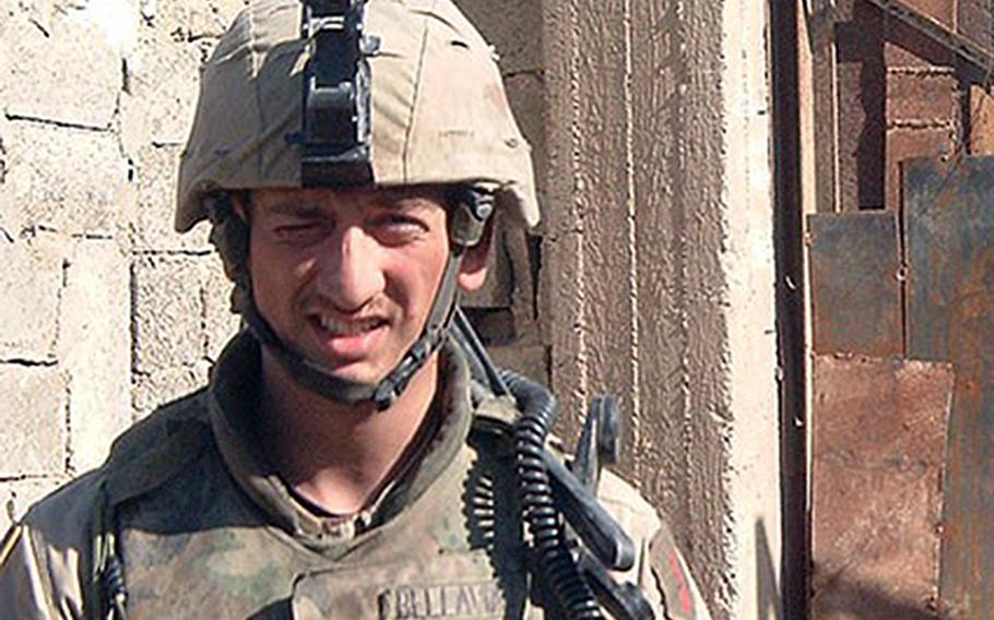 Staff Sgt. David G. Bellavia poses in uniform in Iraq.