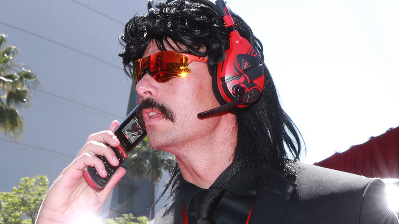 Dr Disrespect talking to camera