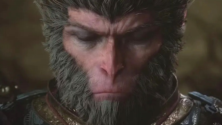 Sun Wukong closing eyes