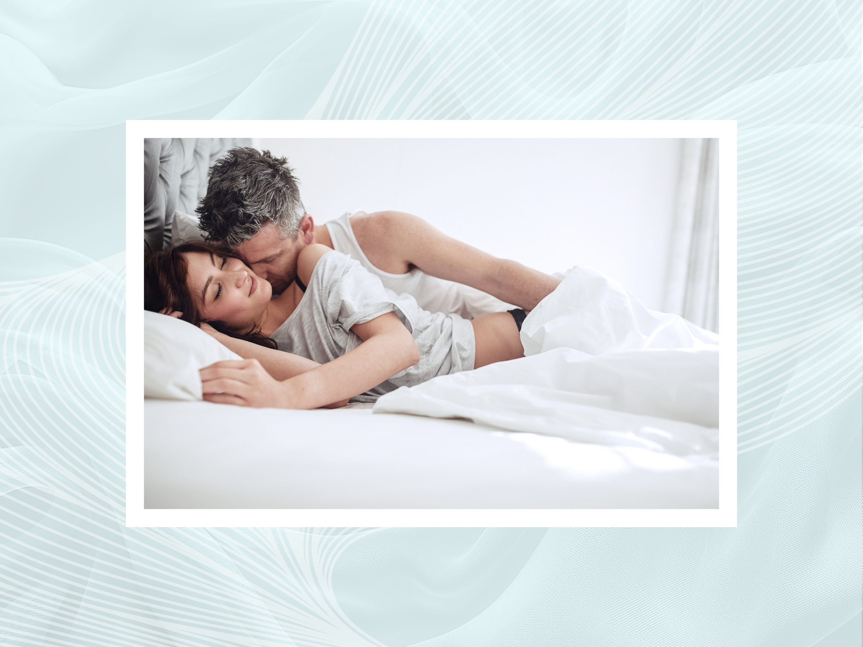 A middle-aged couple gets intimate in bed, which is generally easier for men with the 26 libido drugs currently on the market. Women, on the other hand, only have two options for boosting their sexual appetite.