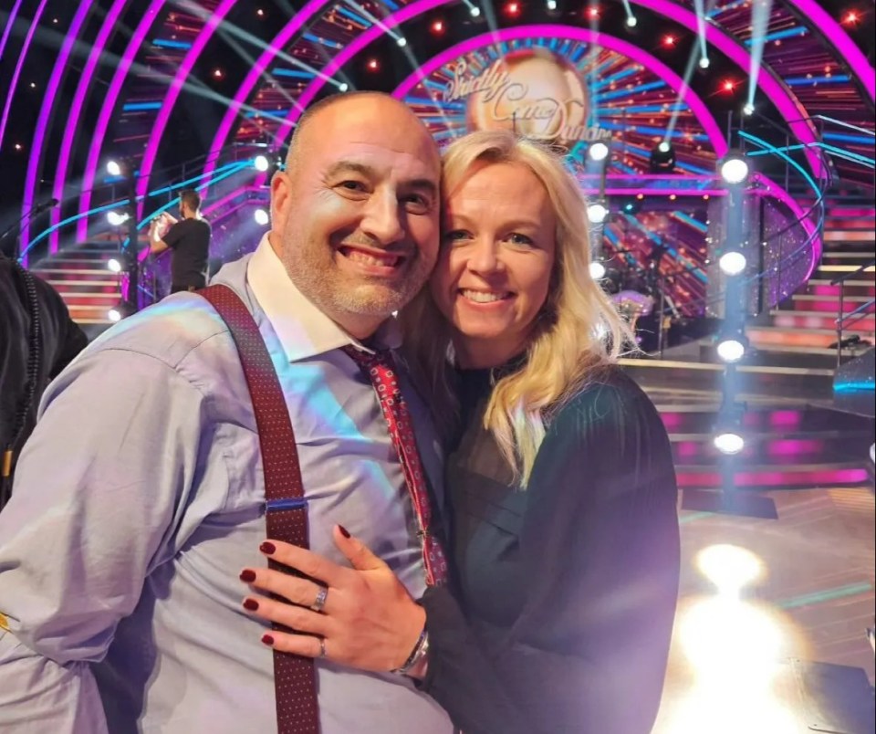 Photo of Wynne Evans and Liz Brookes backstage at Strictly Come Dancing.