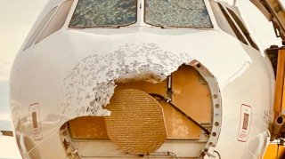 The hailstorm tore off the Airbus A320’s nose and shattered the cockpit windows