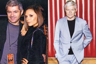 Alan Edwards, 68, at the Groucho Club in London and with Victoria Beckham in 2007
