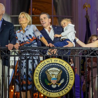 Hunter Biden with his family at the White House last July