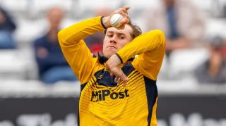 Kellaway, pictured bowling for Glamorgan in a One-Day Cup match, switched bowling arms in a second XI match last week and took a wicket