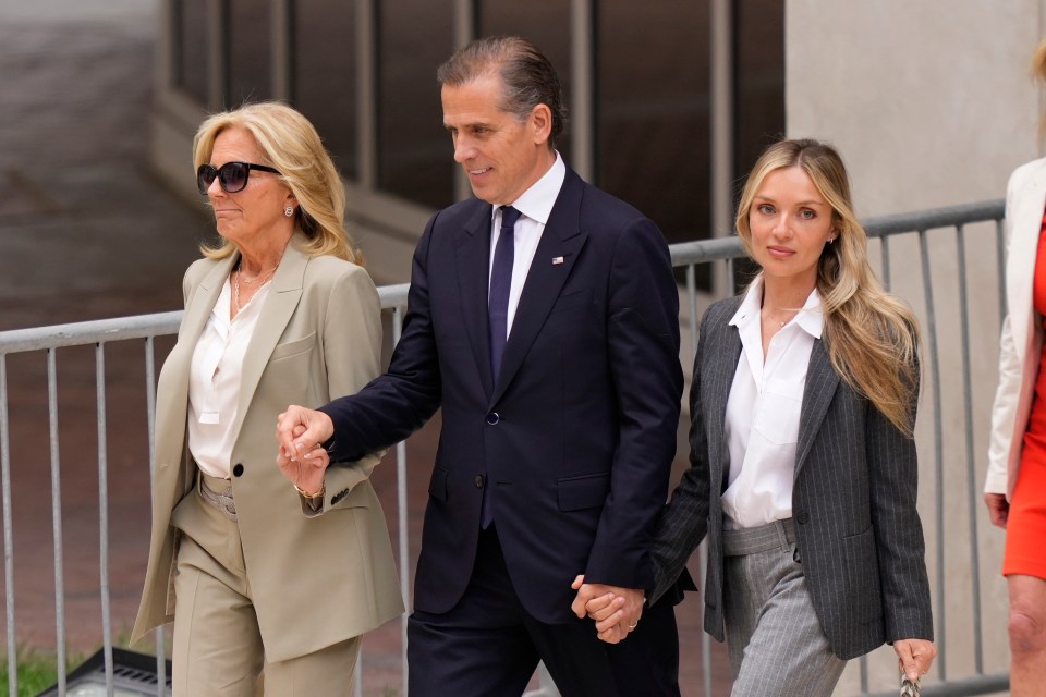 Hunter Biden with his stepmother, Jill, and wife Melissa Cohen Biden after the verdict