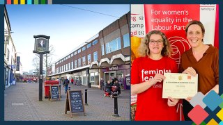 The Labour candidate, Jodie Gosling, left, with Jess Phillips, is getting attention from youngsters who have seen her on YouTube