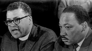 Lawson with King, who called him one of the “noble men” of the civil rights movement, in 1968