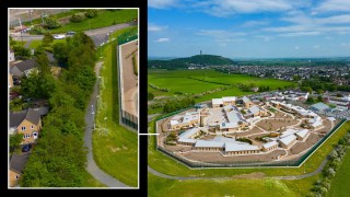 Privately owned housing is in close proximity to the perimeter fence at HMP & YOI Stirling Prison