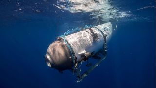 The Titan submersible beginning a descent. In June last year it imploded