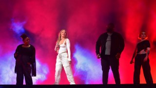 Becky Hill brought sassy swagger to the main stage on Saturday night