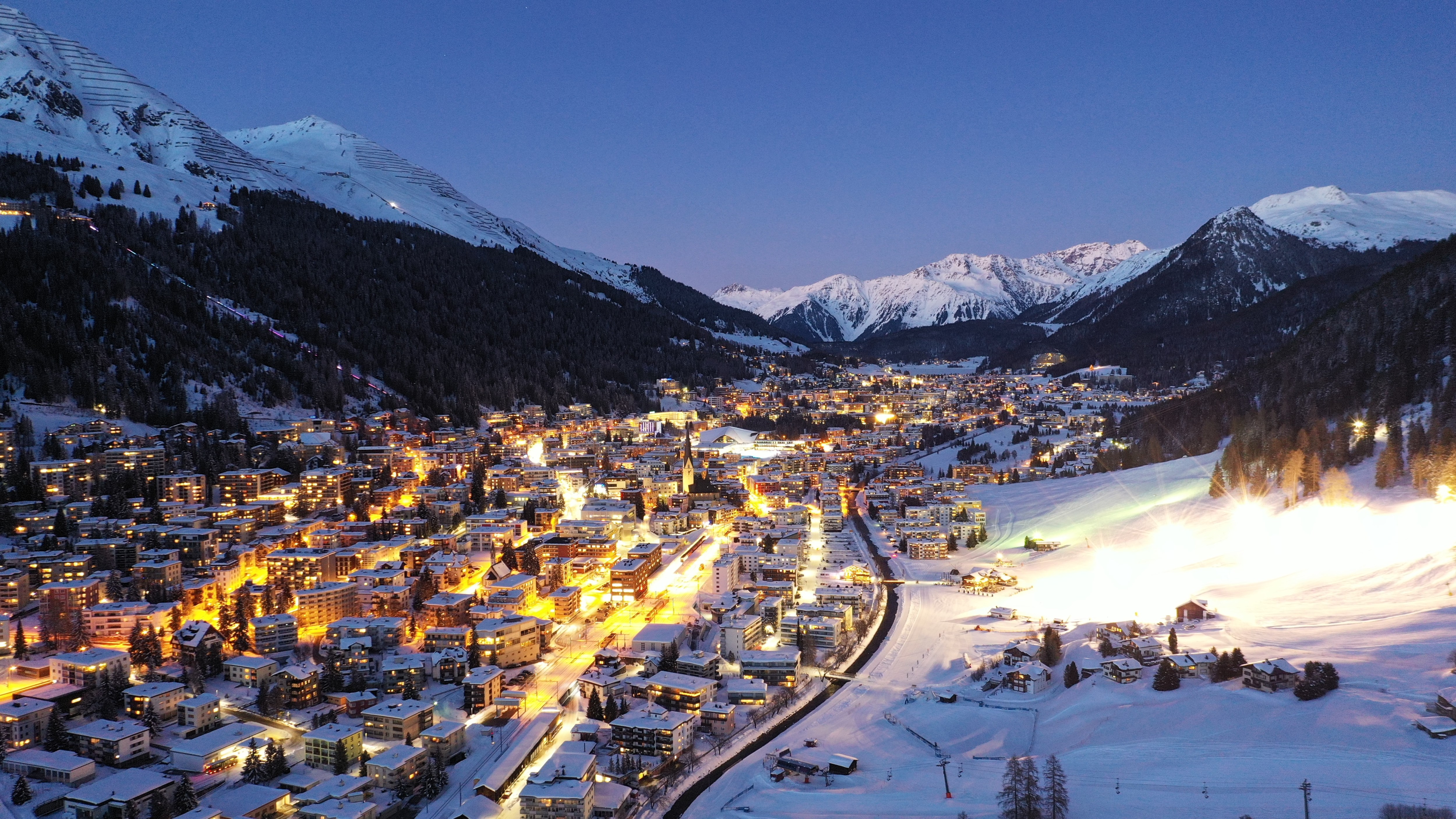 The Swiss village of Davos hosts the World Economic Forum