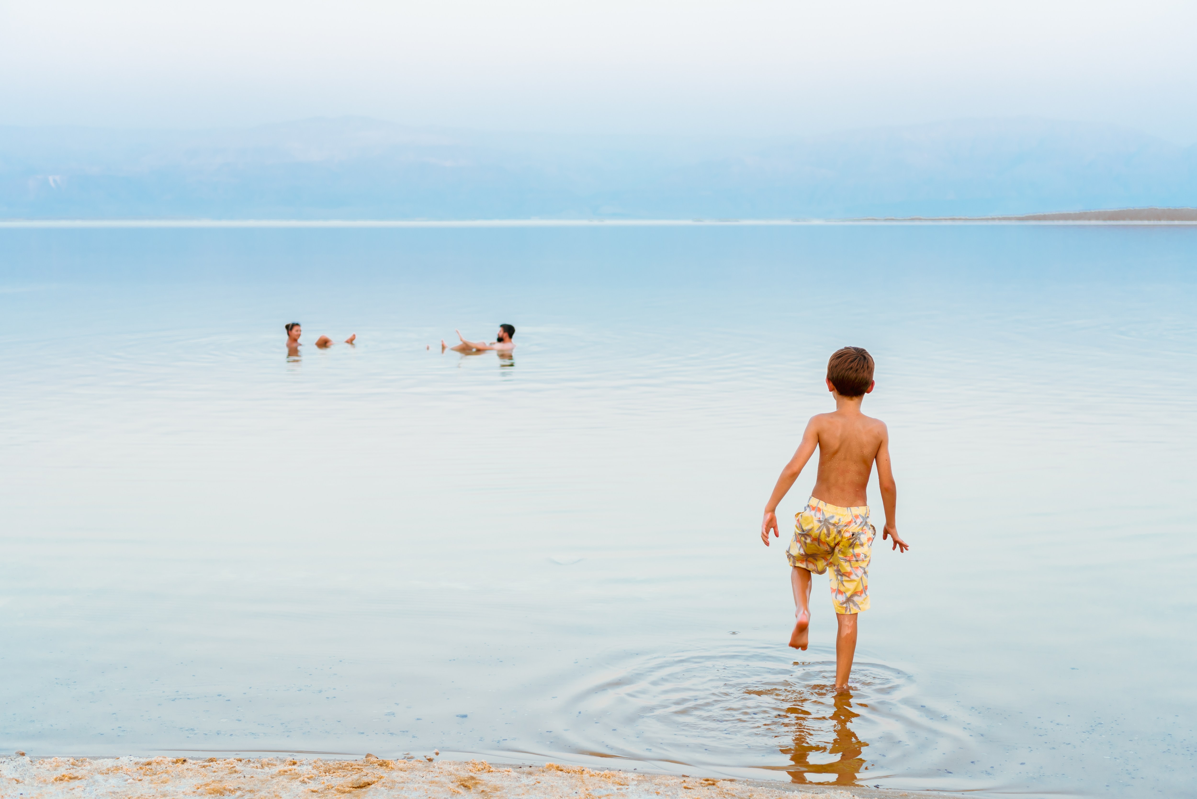 Jordan is surprisingly family-friendly — and children love floating in the Dead Sea