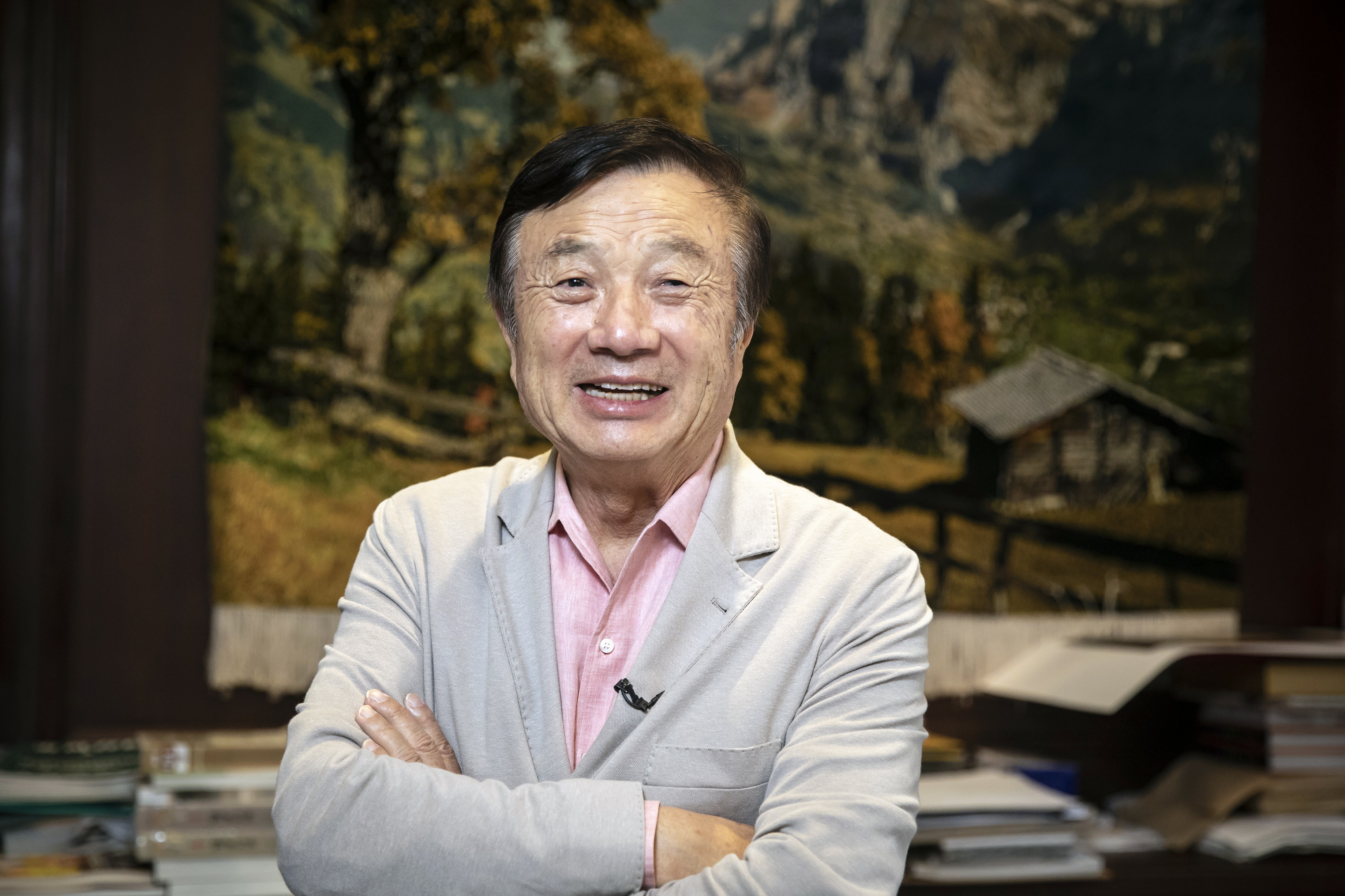 Portrait of Ren Zhengfei, founder and CEO of Huawei Technologies Co.