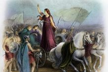 Illustration of Boadicea Haranguing the Britons