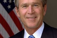 Presidential portrait of George W. Bush.