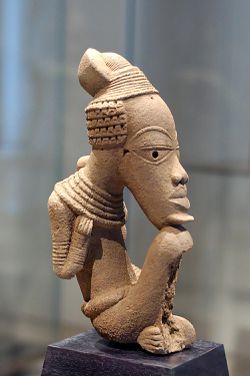 Nok Terracotta statue on display at the Louvre