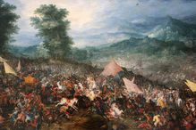 Painting depicting the Battle of Gaugamela.
