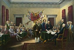 John Trumbull painting of The Declaration of Independence