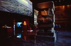 Statue of the Aztec Goddess Chalchiuhtlicue at the National Museum of Anthropology (INAH) Mexico City