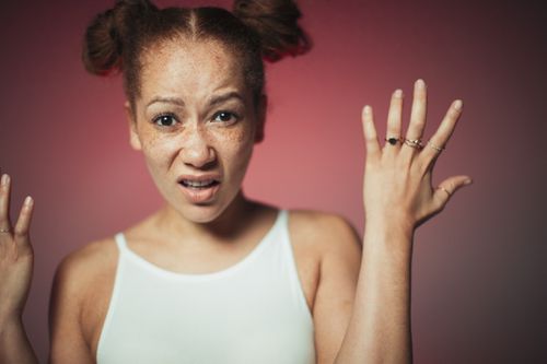 frustrated young woman