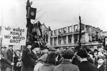 Germans protesting during the disastrous food situation in the winter of 1947